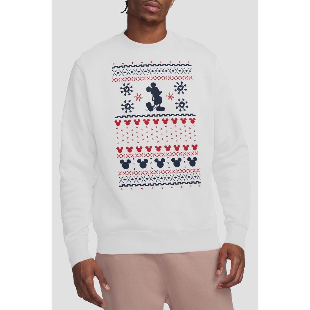 Disney Unisex Adult Mickey Mouse Christmas Sweater Sweatshirt