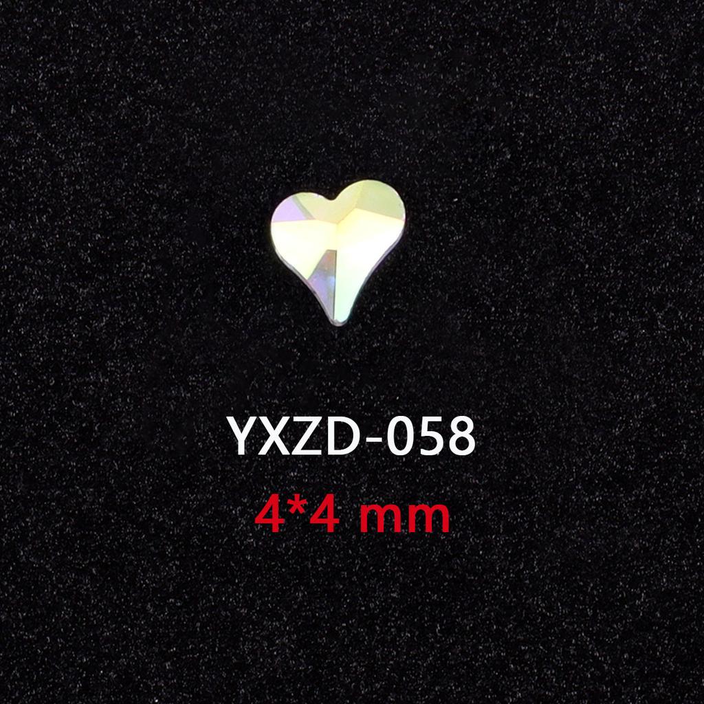 AB Farbe Flachboden Speziell geformter Diamant Symphonie Liebe Stern Schmetterling Nagel Glas Nagelkunst Tragen Nagel Kleiner Schmuck