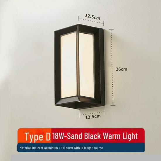 Waterproof Outdoor Wall Lamp for Villa Courtyard, Balcony, and Terrace