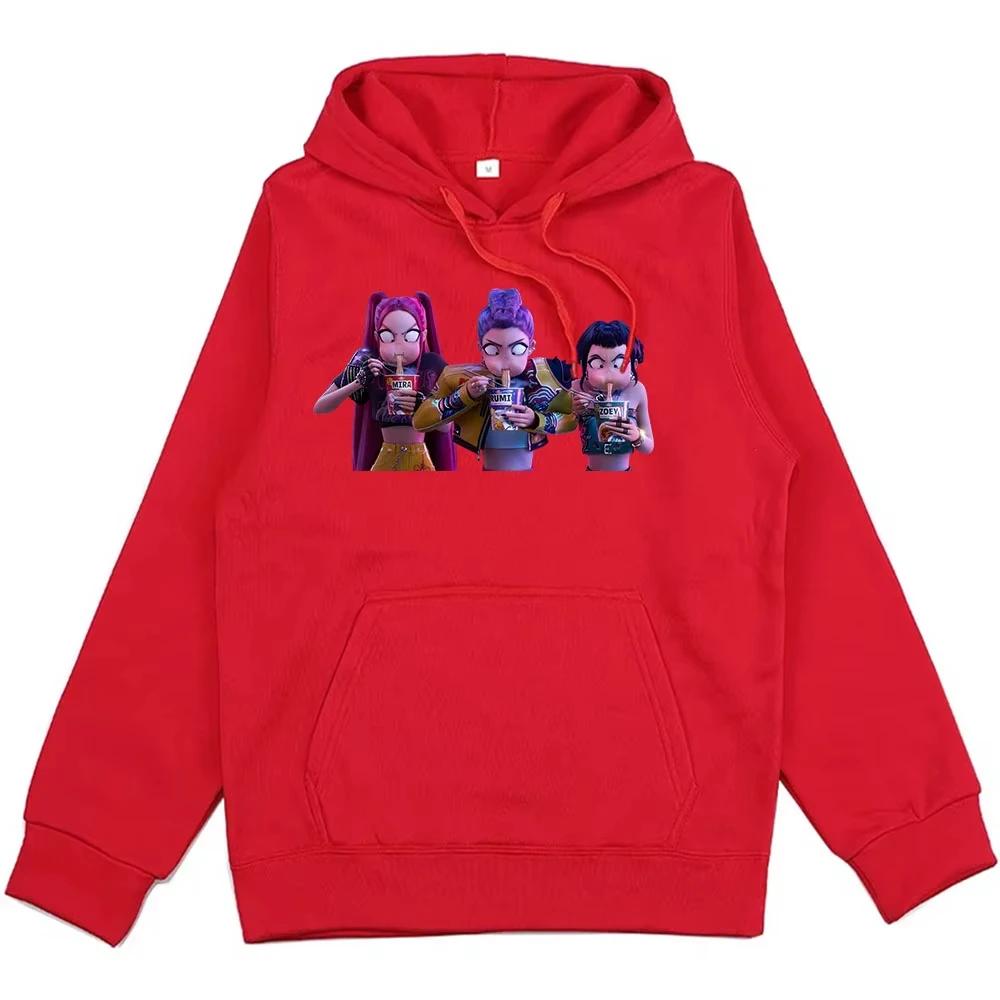 

Demon Hunters Merch Rujinu 2D Hooded Sweatshirt Men Women Movie Huntrix Fans Pullover Long-sleeved Aesthetic Casual Sportswear 3XL