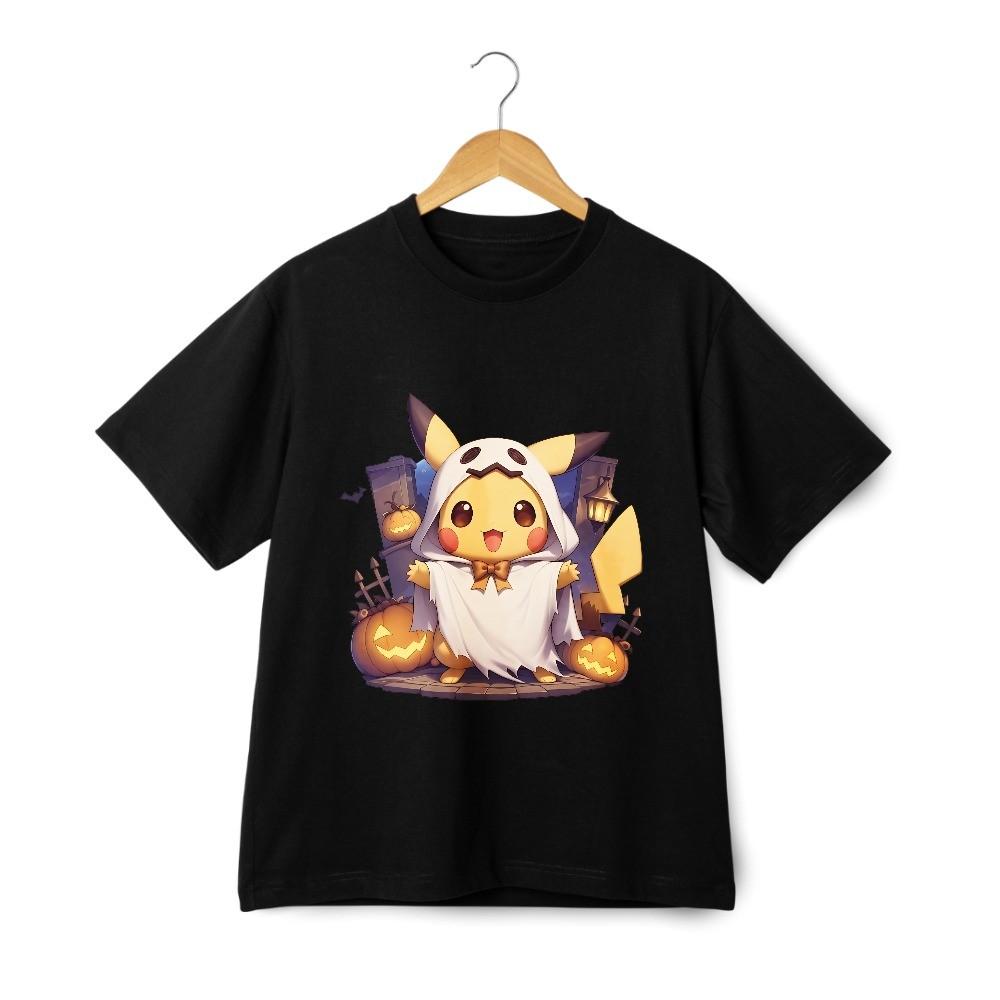 

Halloween Pikachu T-Shirt Print Party Wear Unisex Cartoon Casual Trendy Cute Tee 3XL