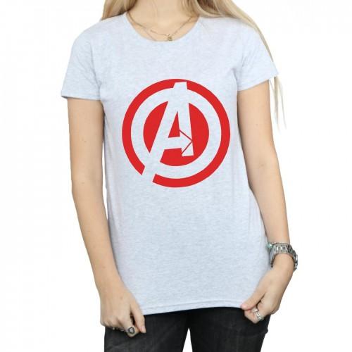 

Marvel Womens/Ladies Avengers Assemble Solid A Logo Cotton T-Shirt