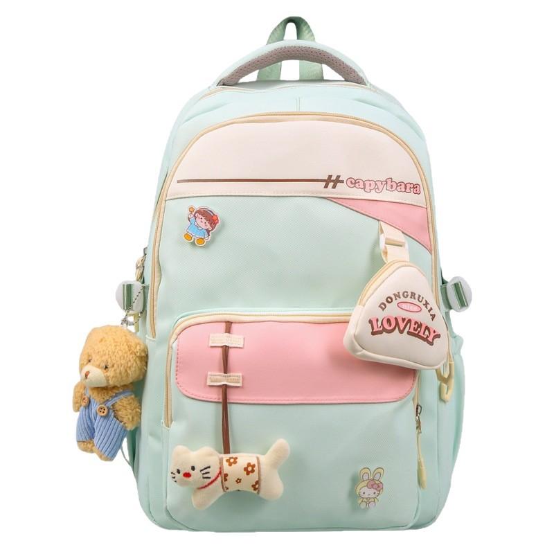 Spring New Men's and Women's Junior High School High School Large-capacity Backpack Trend To Reduce The Burden of College Students Backpack Backpack