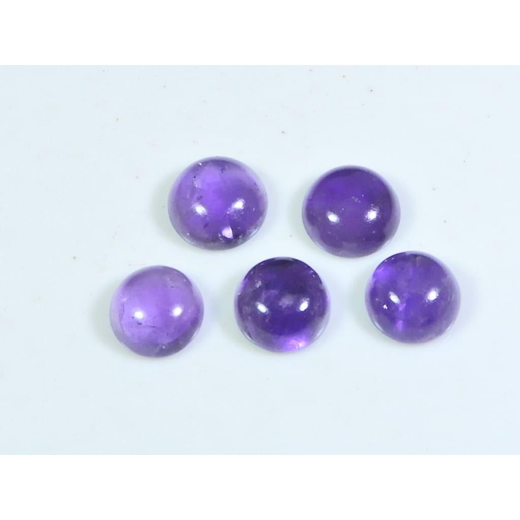 

Кольцо с натуральным аметистом 9 мм Размер Круглый кабошон Свободный драгоценный камень Лот 5 шт. 14 карат. А-439