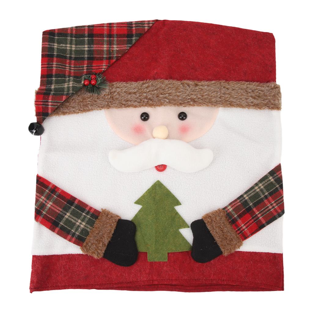 Xmas Dinner Chair Back Covers Easy To Install Soft Anti Wrinkle Non Slip Christmas Chair Slipcovers