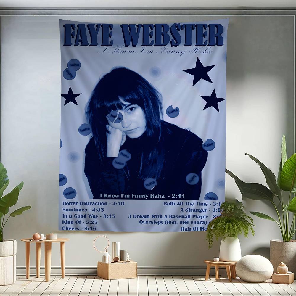 Faye Webster Hot Singer DIY Wall Tapestry Hanging Tarot Hippie Wall Rugs Dorm Home Decor