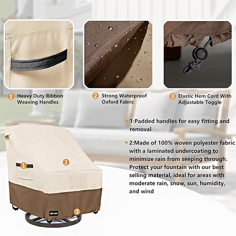 1PC 420D Waterproof Dustproof Chair Protector Quick Installation All Weather Chair Protection Oxford Cloth Chair Cover 84x89x98cm