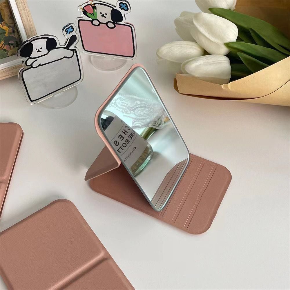Pocket Rectangle Makeup Folding Mirrors Ultra-thin Folding Make Up Mirror Personalised Portable Compact Cosmetic Mirror