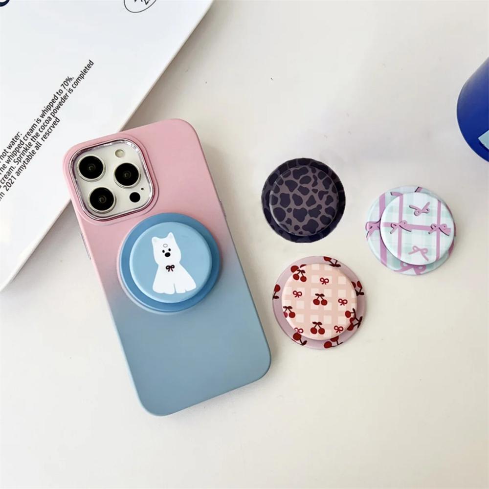Koreanisch Niedlich Leopardenmuster Cartoon Mädchen Tier Magnetischer Halter Griptok Handy Ständer Halterung Für iPhone 16 Für Magsafe Zubehör