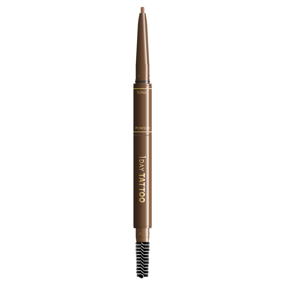 Crayon à sourcils trois-en-un 02 Brun naturel Crayon waterproof Poudre Sourcils série qui peut être terminée avec un seul pour des sourcils doux et duveteux