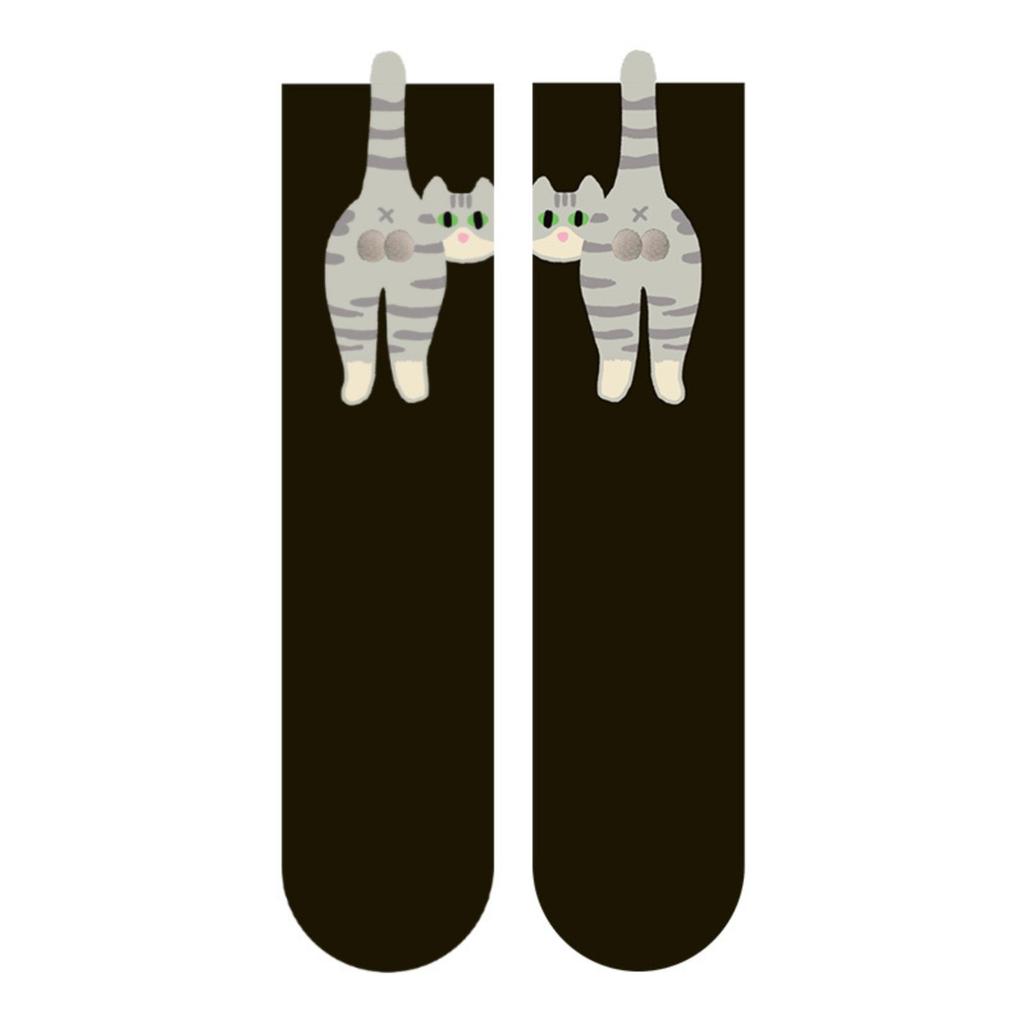 Socks Unisex Cotton Medium Socks ComfortableCartoon Cat Egg Socks Cute And Funny
