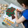 1 Set Fruit Tree Non-woven Digital Teach Puzzle Felt Apple Pear Orange Peach 4 Styles Available Early Intellectual Education ZYF