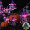 Halloween LED String Lights: Pumpkin, Bat, Devil, & Colorful Prints for Festive Decor