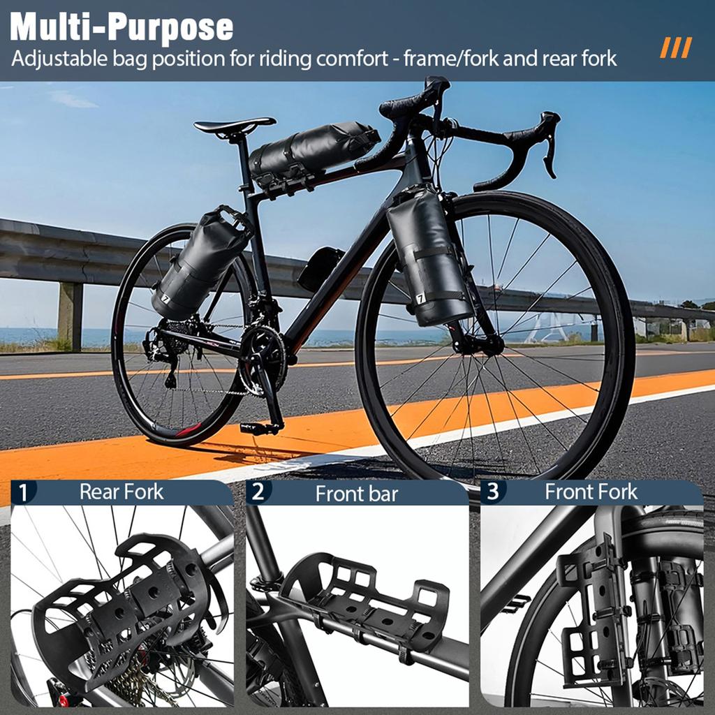 3L/7L Bike Fork Bag Waterproof Roll Top Dry Bag  Fork Bag Cycle Pack Bike Pannier  fork bag waterproof Cycle pack