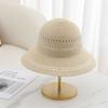 Big Brim Straw Woven Hollow Mesh Fisherman Hat Women's Summer Vacation Seaside Sunscreen Versatile Sunshade Straw Hat