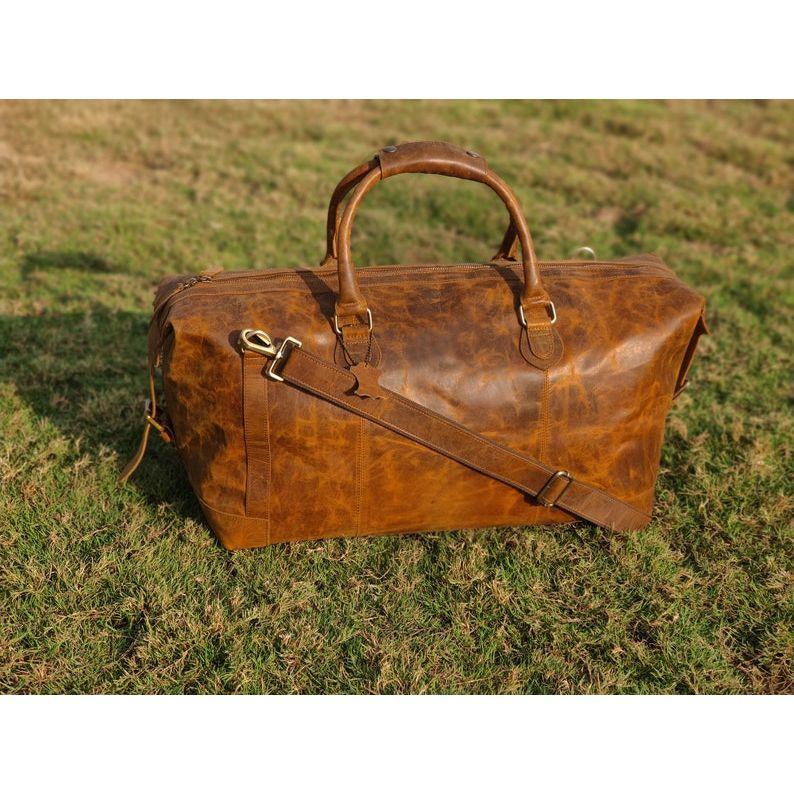 leather duffel bag men leather weekender overnight bag leather gym bags holdall weekend bag travel bag for men vacation Christmas duffle bag