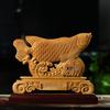 Dragon Horse Spirit Carving - Cliff Cypress Wood Decoration for Home/Office, Housewarming, or New Beginnings 