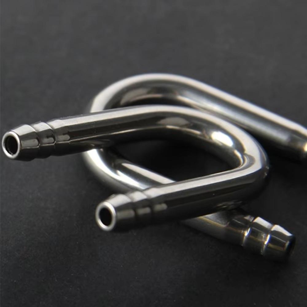 Stainless Steel Air Tube Connector U Shape CO2 U Tube New Aquarium Airline Connector For Fish Tank