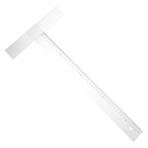 NUOLUX T-Square Ruler, Slide Ruler, Drafting Ruler, Measuring Ruler, 17.72 Inch/45cm, Acrylic Design Drafting Tool, Drawing Tool for Students and Prof