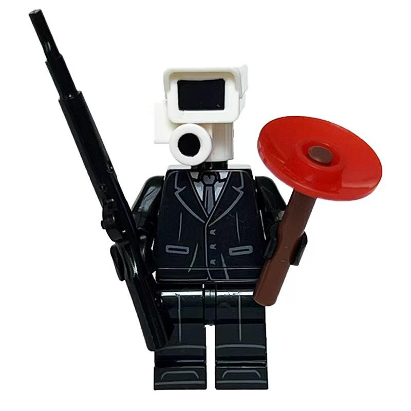 Skibidi Toilet Men Vs. Monitor Building Blocks Super Titan TV Man Sound Man Children's Toy Birthday Building Block Brick Gift