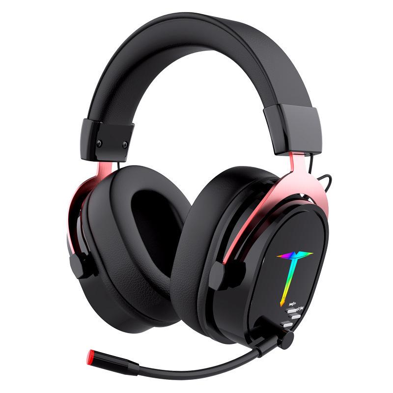 Dual-Mode Wireless Gaming Headset with Mic: 2.4G & Bluetooth for PC and Mobile.