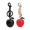 Apples Bag Pendant Everyday Use Keyring for Ladies 3D Fruit Shape Key Ring Jewelry Decoration for Phones and Wallets