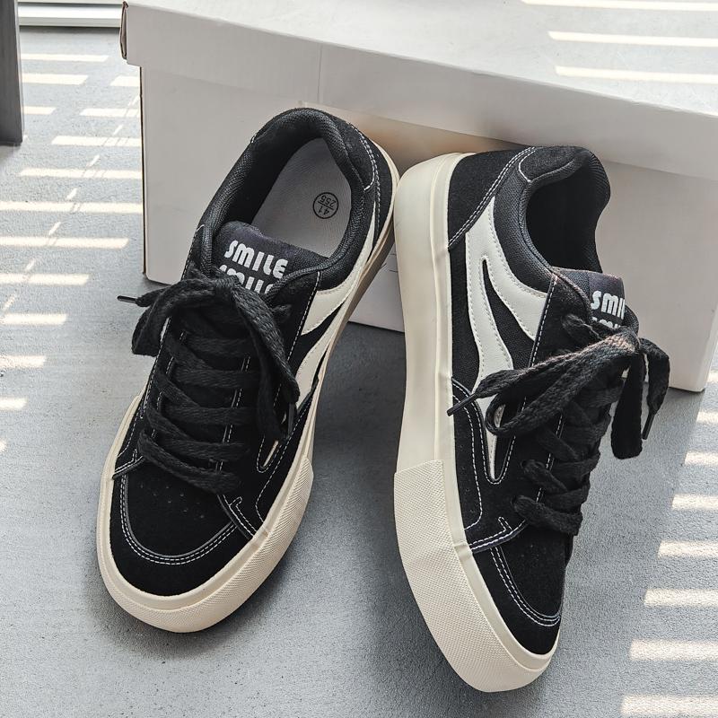 Men's Classic Fashion Low Top Skateboarding Breathable Canvas Sports Shoes Students Boys Male Trending Comfortable Soft Sole Running Gym Sneakers
