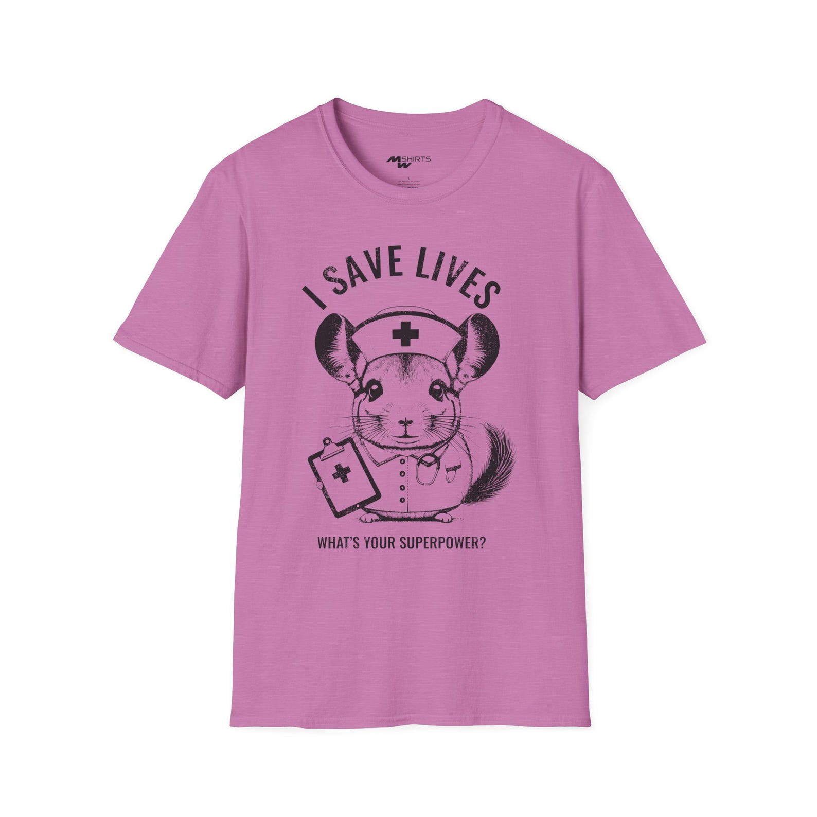 I Save Lives, what is Your Superpower? / Chinchilla Nurse T-Shirt/ Retro Style 3XL