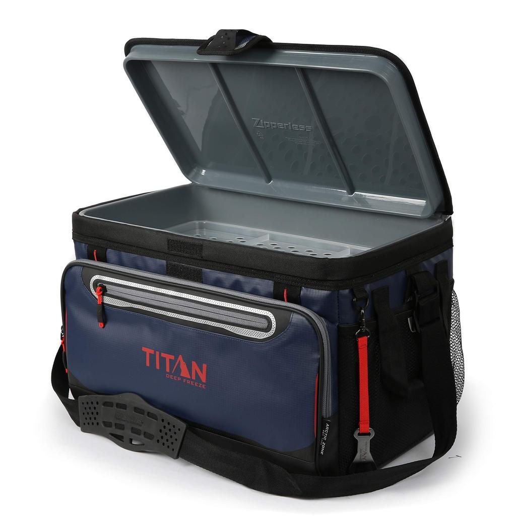 Titan Deep Freeze Cooler 48 Navy Box, 25L, Cans,