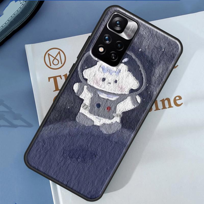 Kawaii Bears Rabbit Oil Painting Case For Xiaomi Redmi 13C 10C 12C 14C Redmi Note 14 13 Pro 12 11 9 10 9S 10S 11S 12S Cover