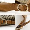 Gucci New Jackie Handbag 246907 Diamante Bamboo Fringe Brown Canvas Women Used