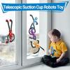 4-pack Telescopische Zuignap Robot Speelgoed, ABS Veilig Materiaal, Veelkleurige Leuke Set