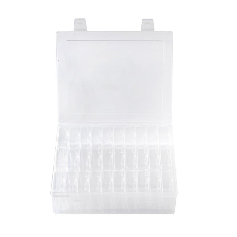 Transparent Plastic Organizer Box for Nano Beads, Jewelry, Nail Art, and Accessories