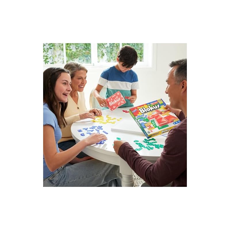 Mattel Game Blokus Board Game Educational Game 2-4 Players Ages 7+ BJV44
