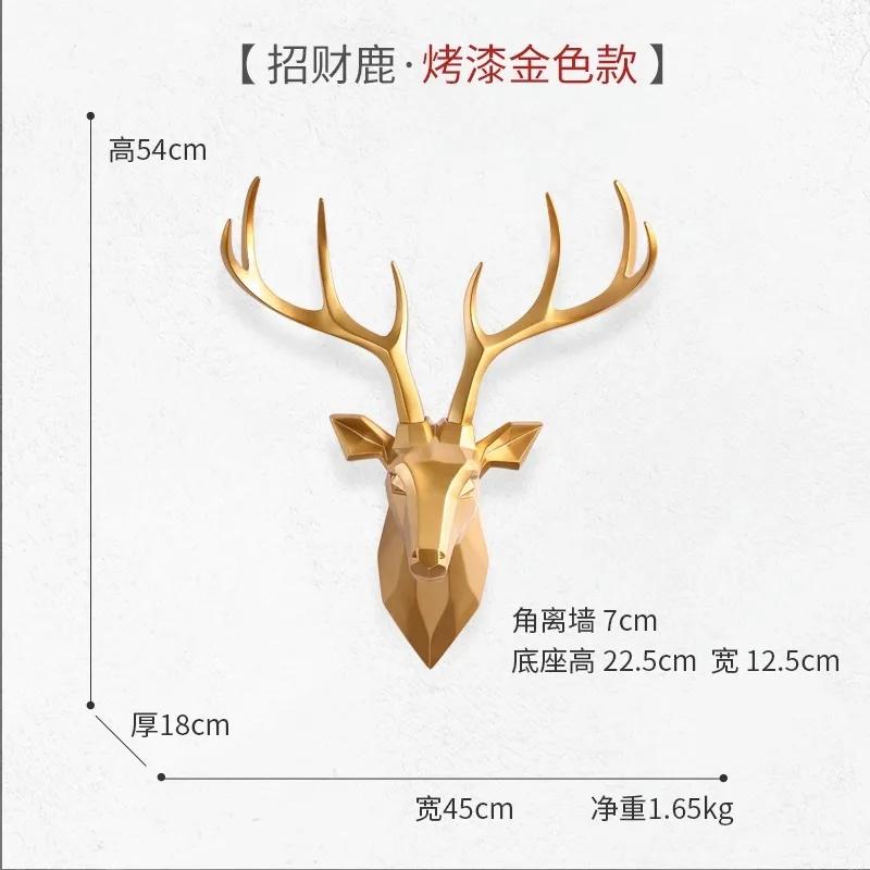 3D Deer Head Sculpture Wall Hanging Decor, Animal Stag Statue,Home, Living Room, Bedroom, Wall Decoration Accessories,