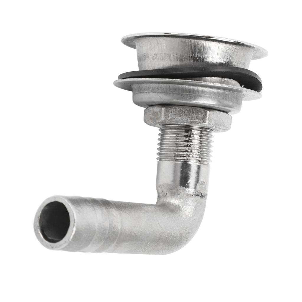 Marine Flush Mount Fuel Gas Tank Vent 316 Stainless Steel Vent Hose Fitting 90 Degrees Connector 16mm