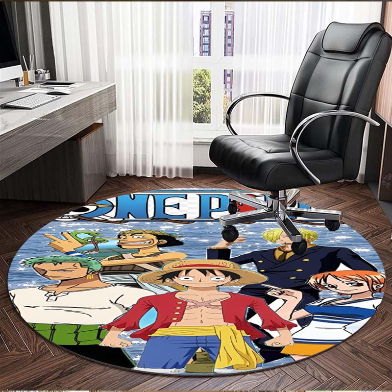 One Piece Print Round Rug, Washable Floor Carpet, For Entryway Dorm Laundry Room Office Study, Home Decor Birthday Christmas Gift