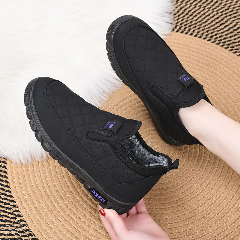 Vinter Dam Tjocka Och Varma Snökängor Med Sammet