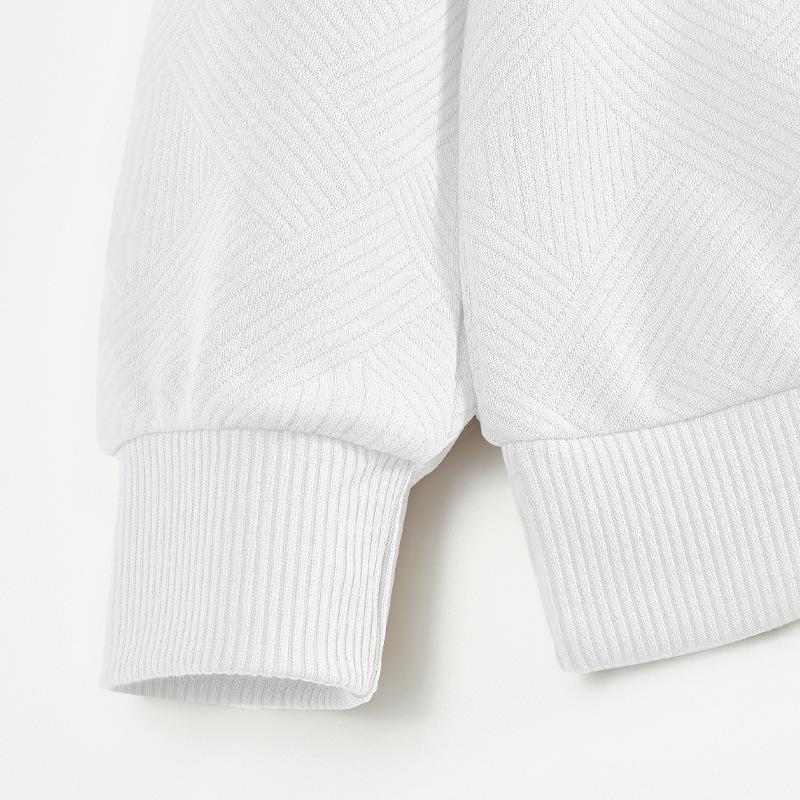 Spring/Autumn Jacquard Long-Sleeved Collared Zip-Up Men's Relaxed-Fit Casual Polo Sweatshirt