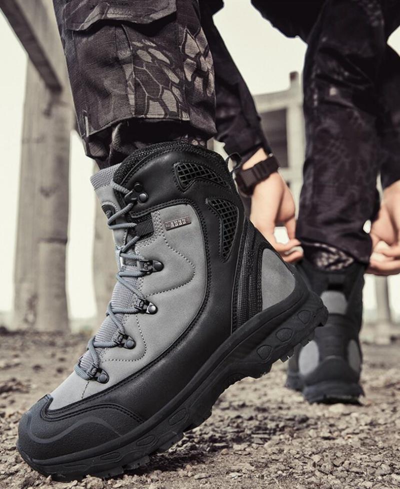 Men's Platform Boots Ankle Boots for Mens Desert Working Shoes Outdoor Hiking Shoes Men Climbing Boots