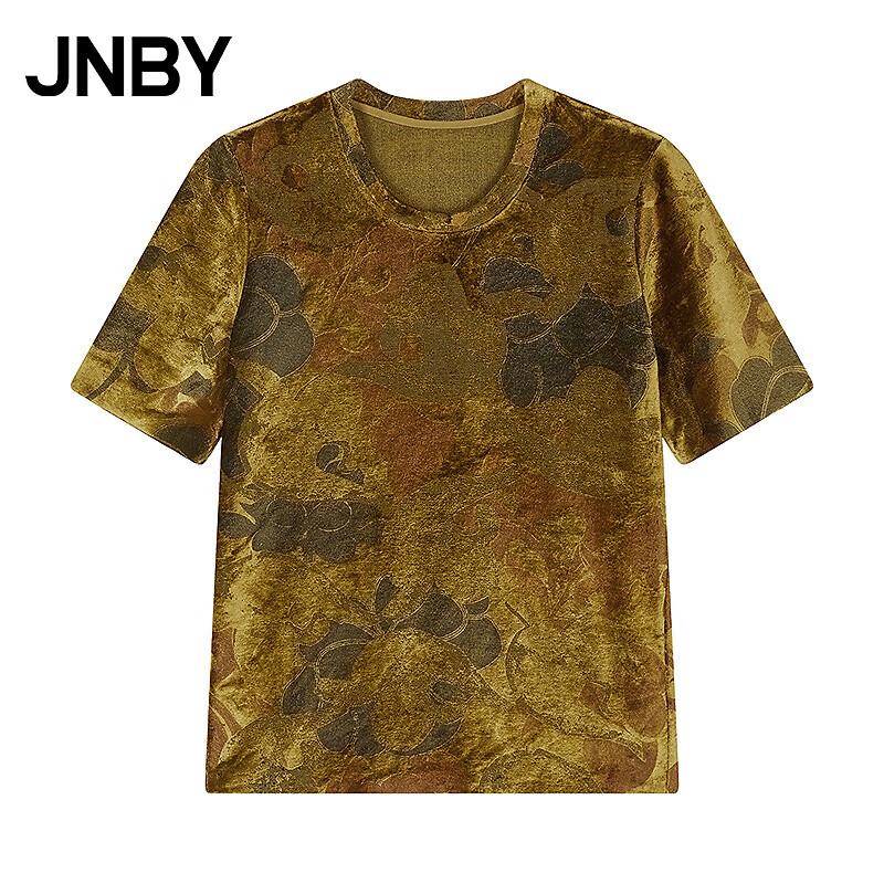 JNBY 2025 Fall Commuter X-Type Round Neck Short Sleeve T-Shirt