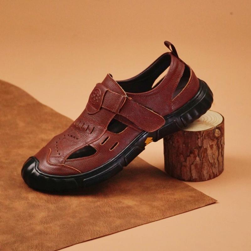 

Fashion Trendy Men s Beach Camping Shoes Retro Brown Men s Sandals Summer Hollowed Out Soft Soled Comfortable Commuting Casual Shoes 38