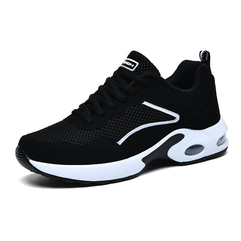 Fashion Black Sports Shoes Mesh Breathable Adult Sneakers Women Shoes Thick Sole Tennis Running Shoes 2025 Spring Summer Sneakers Ladies