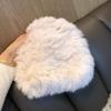 Rabbit Fur Hat Female Chuanxi White Fur Hat Fur Cold and Warm Plush Knitted Hat Cute Headgear Autumn and Winter