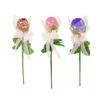 Stylish Ceremony Rings Box Rings Display Box Rose Flower Shape Jewelry Presentation Box Flocking Material for Storaging