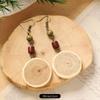 Retro Handmade Plant Fruit Earrings Pine Cone Literature and Art Chinese Medicine Dried Fruit Niche Creative Earrings Women