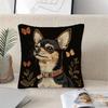 1Pc Chihuahua Cushion Covers Cozy Bedroom Sofa Square Pillowcase Living Room Chair Pillow Covers Indoor Home Decor Gift