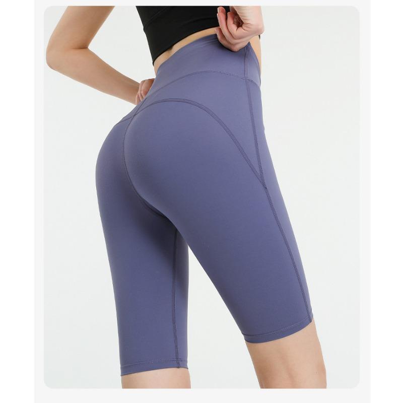 Dámské prodyšné kalhoty na jógu s vysokým pasem, stahovací, zeštíhlující s kapsou