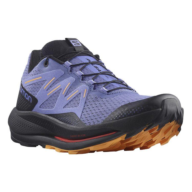 SALOMON Pulsar Trail Comfortable Fabric Abrasion Resistant Low top Running Shoes Women's Blue Black L41615000