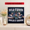 Seattle Seahawks Personalized Text Diamond Painting Round Diamond Mosaic Rhinestones Diamond Embroidery Craft Kit Wall Decor Without Frame
